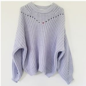 Elodie Chunky Knit Light blue sweater XL